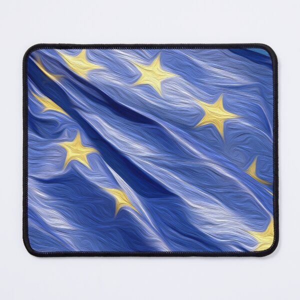 European Union flag oil paint effect Mouse Pad