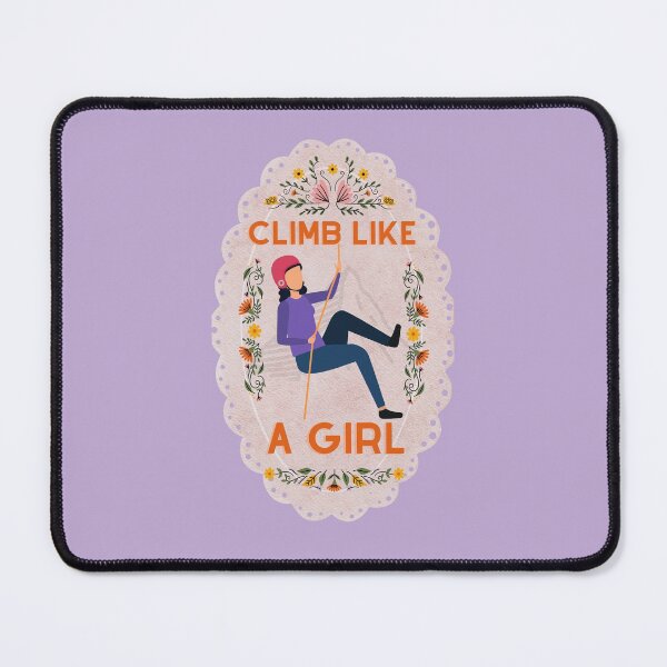 Item preview, Climb Like a Girl Cute Floral - Cute Girl Power designed and sold by Teetee94.