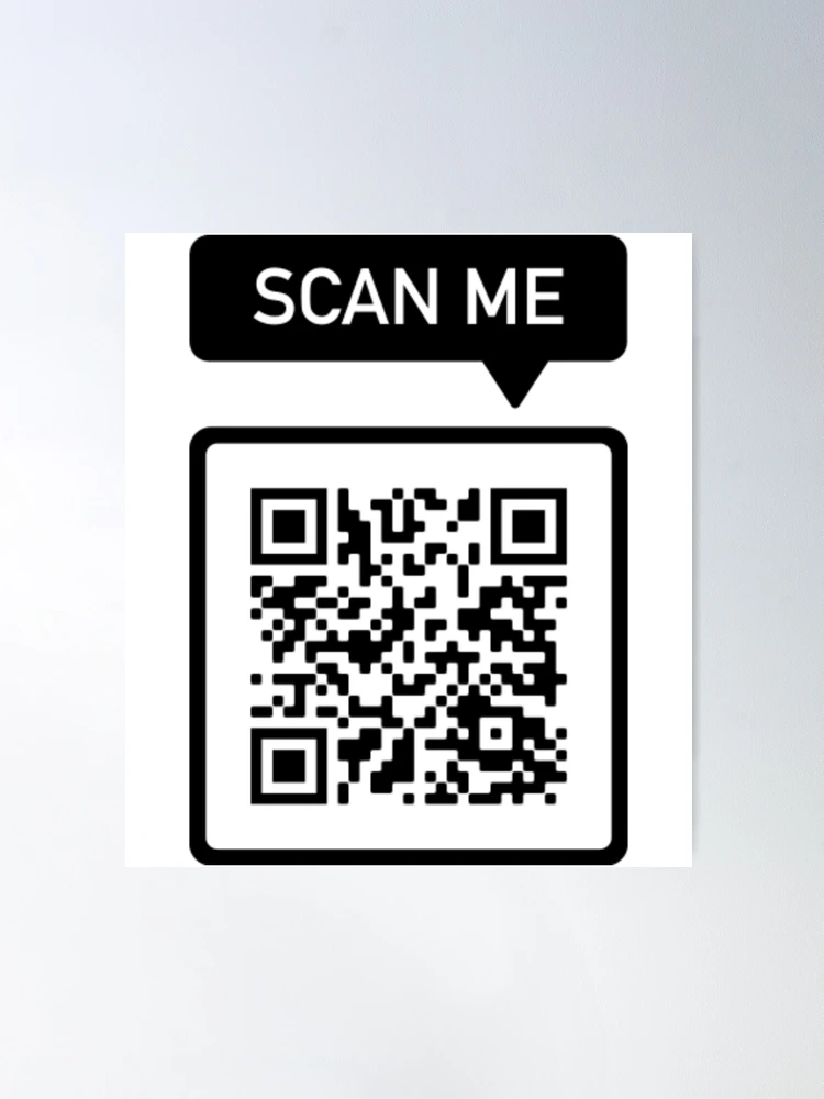 SCAN this Prank Rick roll  video never gonna give you up QR code  Sticker for Sale by rednumberone