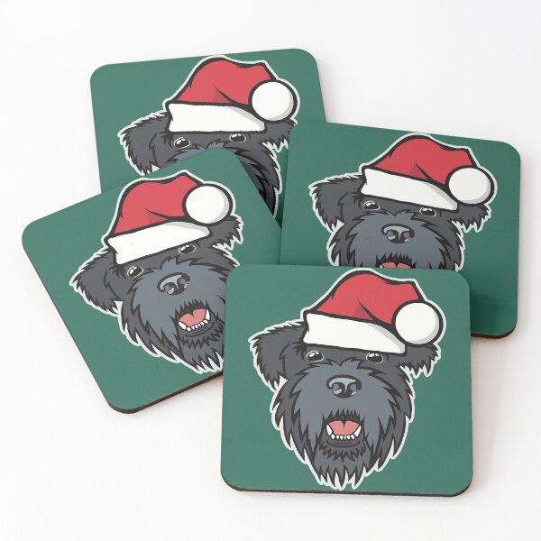 Item preview, Schnauzer Christmas Santa Happy Holidays Ho Ho Ho  designed and sold by JDHardie.