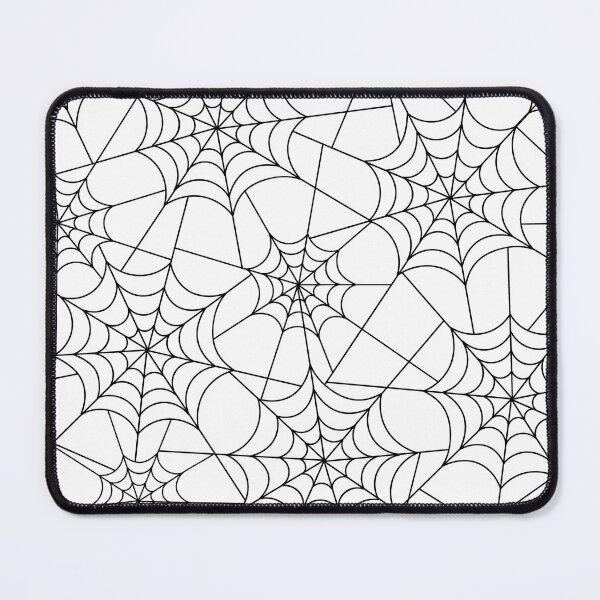 Item preview, Spooky Dark Black Halloween Cobweb Pattern on Ghost White designed and sold by Creepyhollow.