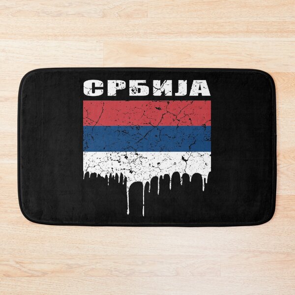 Item preview, Serbian flag with Serbian Cyrillic script designed and sold by Mila1946.