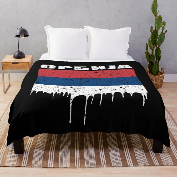 Item preview, Serbian flag with Serbian Cyrillic script designed and sold by Mila1946.