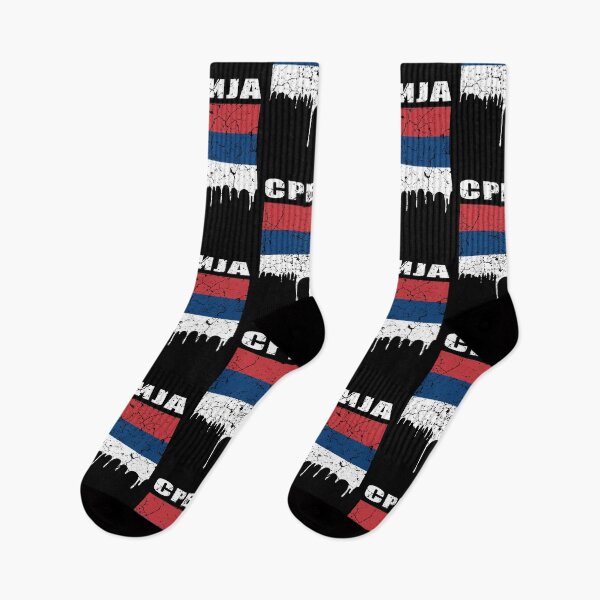 Item preview, Serbian flag with Serbian Cyrillic script designed and sold by Mila1946.