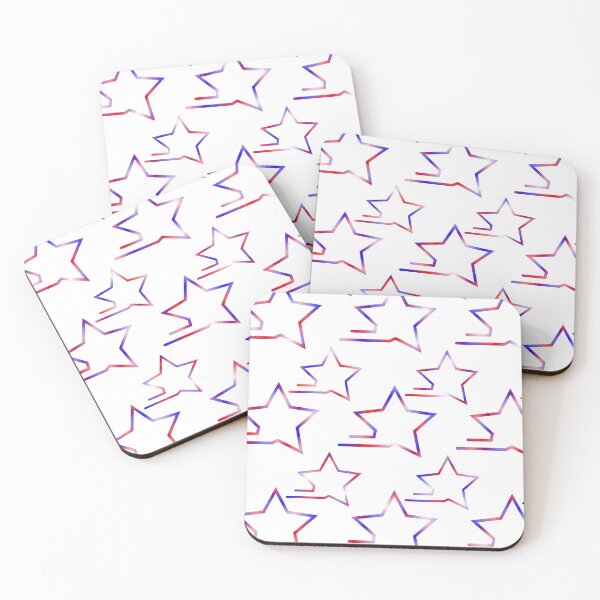 Item preview, Fast Stars Red and Blue on White Repeat 5748 designed and sold by Art in My Loft.