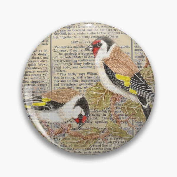 Item preview, Pretty Goldfinches on Vintage Ornithology Writing designed and sold by TTWG.