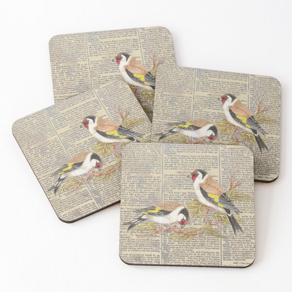 Item preview, Pretty Goldfinches on Vintage Ornithology Writing designed and sold by TTWG.
