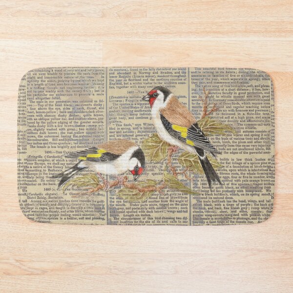 Item preview, Pretty Goldfinches on Vintage Ornithology Writing designed and sold by TTWG.