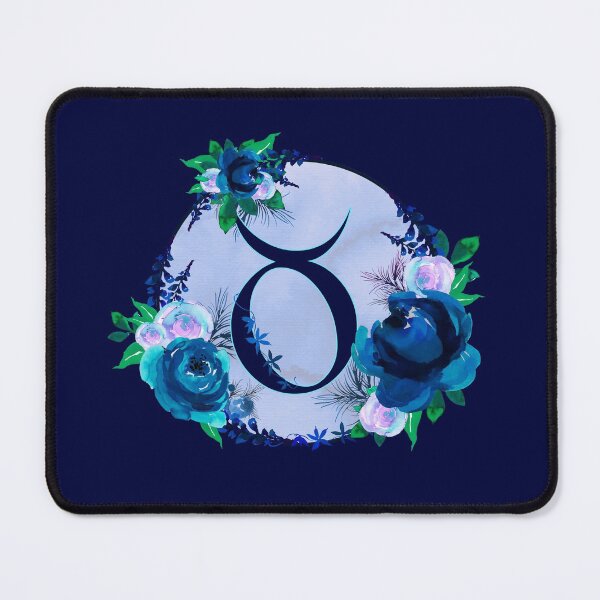 Item preview, Taurus Zodiac Horoscope Blue Floral Monogram designed and sold by Bumblefuzzies.