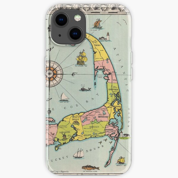Vintage Map of Cape Cod iPhone Soft Case