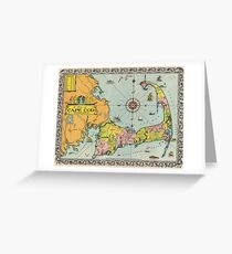 Vintage Map of Cape Cod Grußkarte