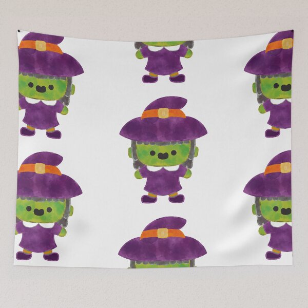Item preview, Watercolor Halloween witch designed and sold by Mylittleprints.