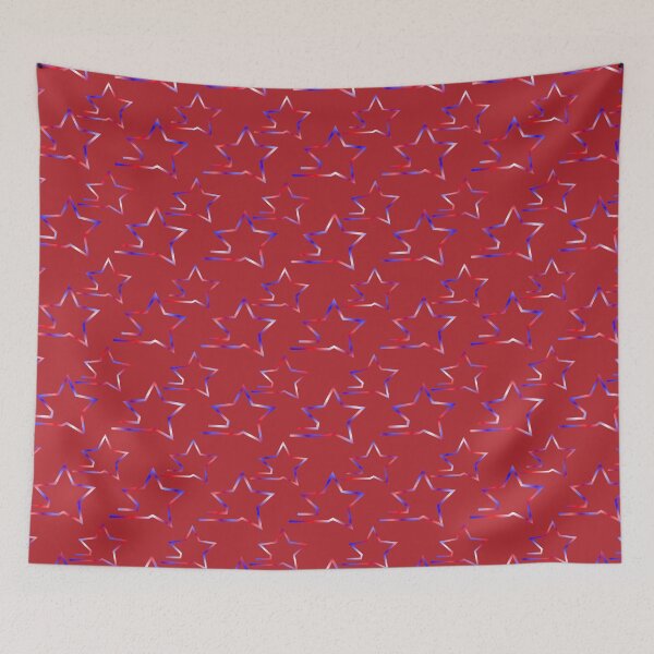 Item preview, Fast Stars Red White Blue on Red Repeat 5748 designed and sold by Art in My Loft.
