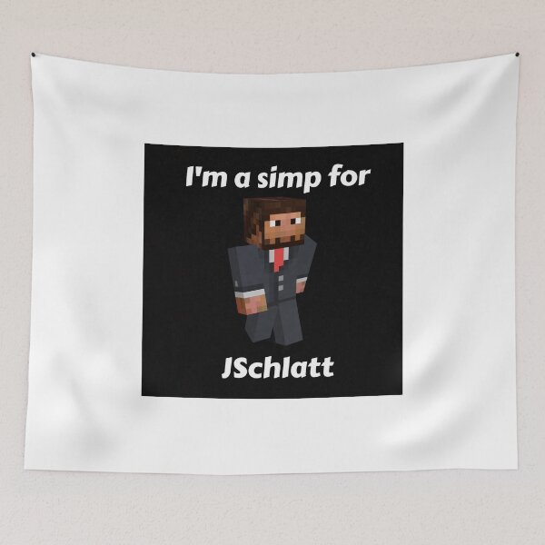 Item preview, I'm a simp for JSchlatt (Black Base) designed and sold by thecorvidking.