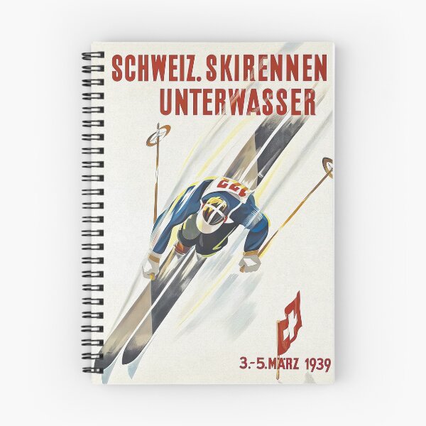 Item preview, Switzerland Vintage Ski Poster designed and sold by vintagevivian.