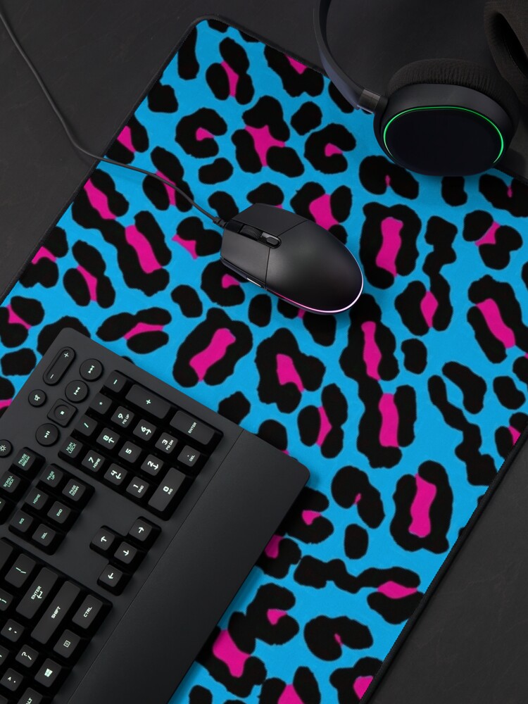 Alternate view of Blue Leopard Mouse Pad