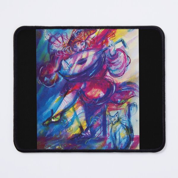 Item preview, LUTE PLAYER Venetian Masquerade Musician Watercolor designed and sold by BulganLumini.