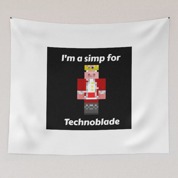 Item preview, I'm a simp for Technoblade (Black Base) designed and sold by thecorvidking.