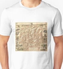 Vintage Map of The White Mountains (1937) Unisex T-Shirt
