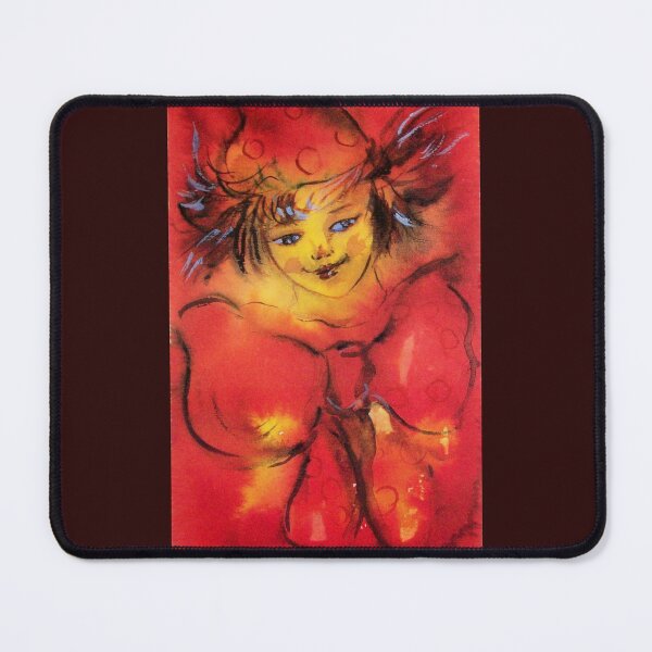 Item preview, RED CLOWN WITH RIBBON Watercolor Collection designed and sold by BulganLumini.