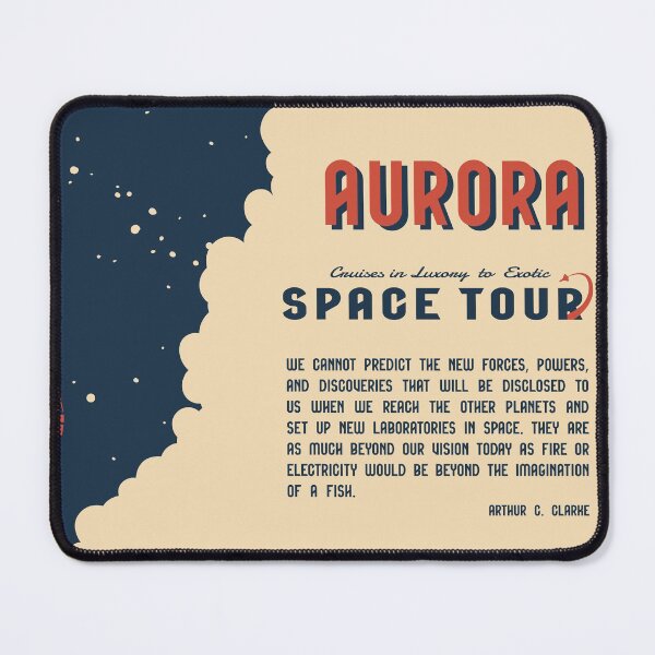 Item preview, Space Tour Vintage Space Exploration Aurora designed and sold by Vector Scout Lab.