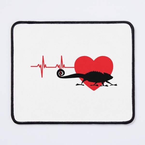 Item preview, Red heart pulse chameleon | gift for lizard lover designed and sold by OleeVO.