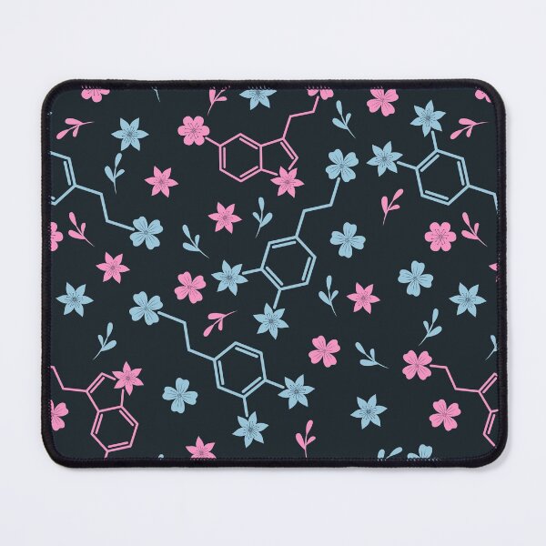 Item preview, Floral Serotonin and Dopamine Moleculs Pattern designed and sold by mrhighsky.