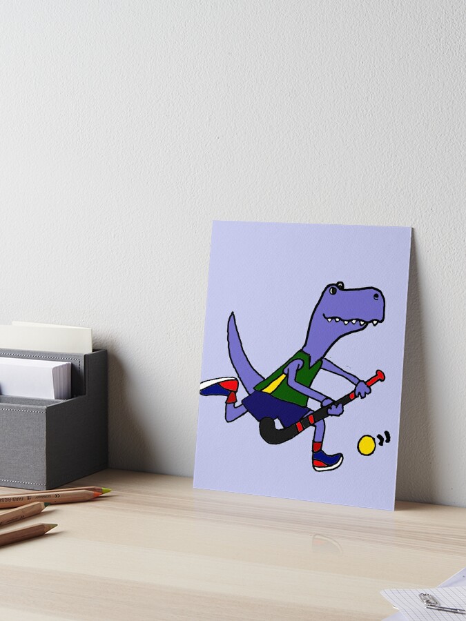 Funny T-rex Dinosaur Runner Art Board Print for Sale by naturesfancy