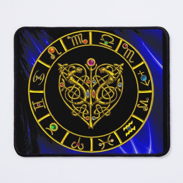 Item preview,  GOLD ZODIAC CHART AND ASTRAL HEART WITH CELTIC KNOTS  designed and sold by BulganLumini.