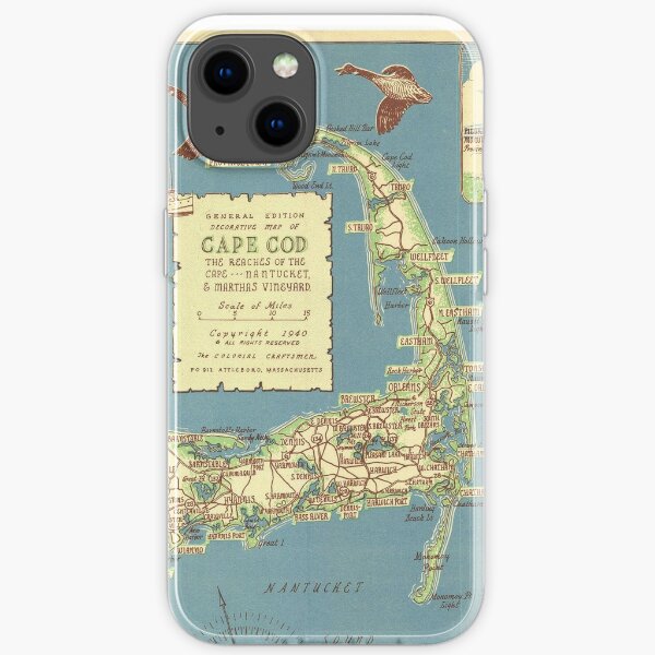 Vintage Map of Cape Cod (1940) iPhone Soft Case