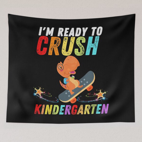 Item preview, Kids Dinosaur I'm Ready To Crush Kindergarten Skateboard designed and sold by RaymondPurves.