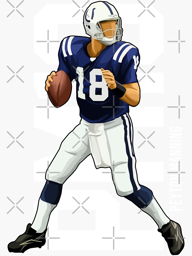 Peyton Manning #18 Ready To Pass Sticker for Sale by GoWinder