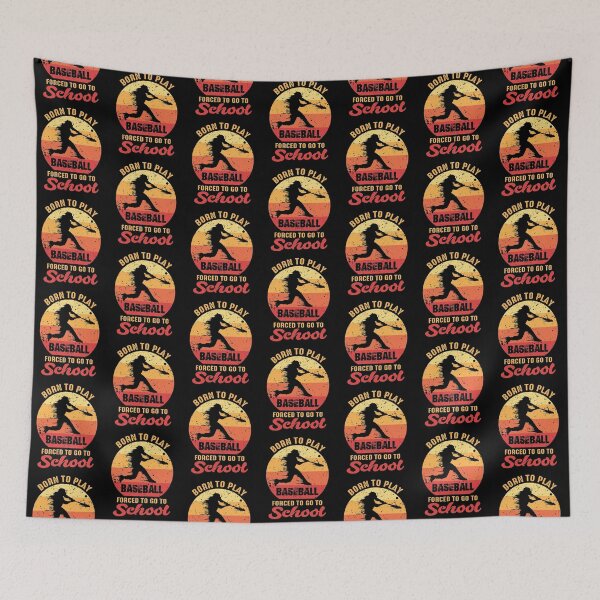 Item preview, Born To Play Baseball Forced To Go To School designed and sold by RedQuality.