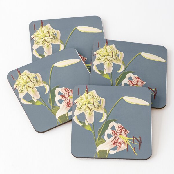 Item preview, Retro Japanese Flower Lilies (1897) by Kazumasa Ogawa designed and sold by Designedbysm.