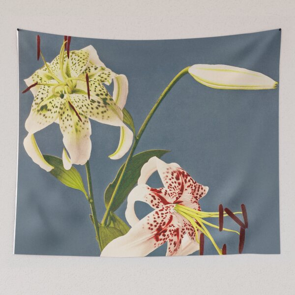 Item preview, Retro Japanese Flower Lilies (1897) by Kazumasa Ogawa designed and sold by Designedbysm.