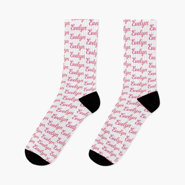 Item preview, Evelyn girls name pink watercolor type design designed and sold by ComicKitsch.
