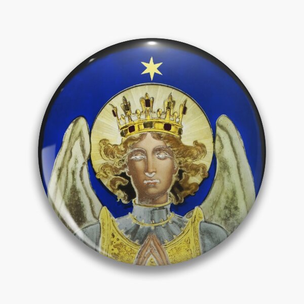 Item preview, Protected By The Wings of Archangel Michael Stained Glass Window designed and sold by SpiritGifts.