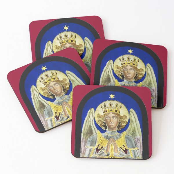Item preview, Protected By The Wings of Archangel Michael Stained Glass Window designed and sold by SpiritGifts.