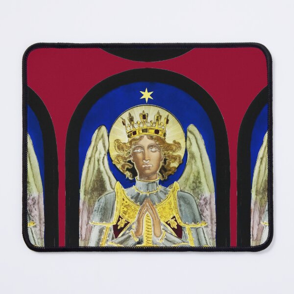 Item preview, Protected By The Wings of Archangel Michael Stained Glass Window designed and sold by SpiritGifts.