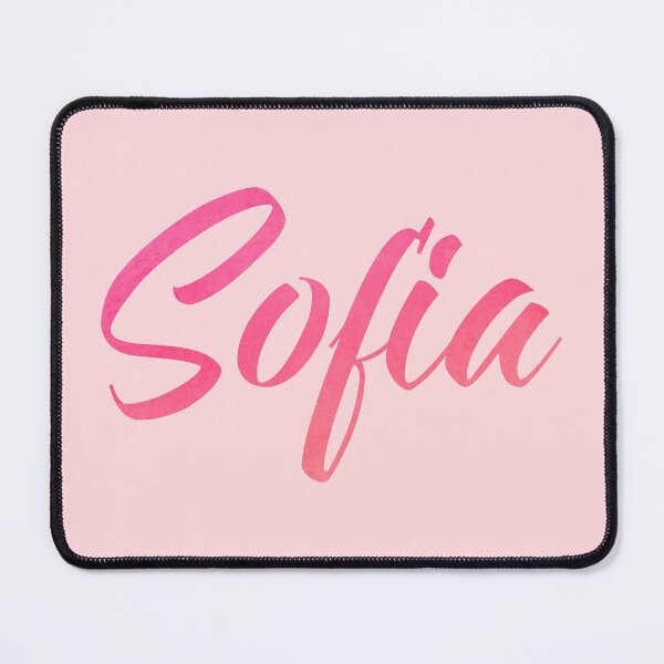 Item preview, Sofia girls name pink watercolor type design designed and sold by ComicKitsch.