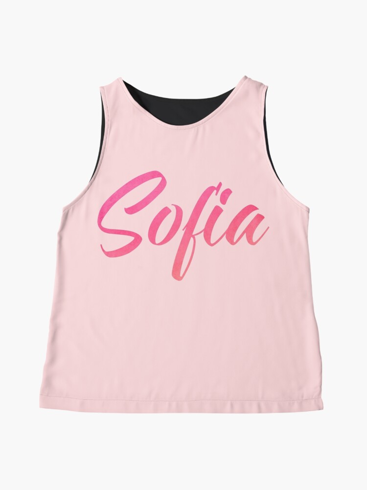 Sofia girls name pink watercolor type design Tank Top for Sale by  ComicKitsch