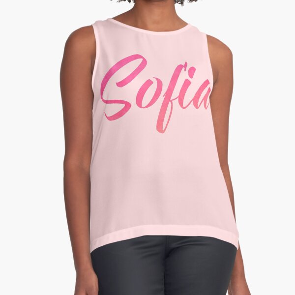 Sofia girls name pink watercolor type design Tank Top for Sale by  ComicKitsch