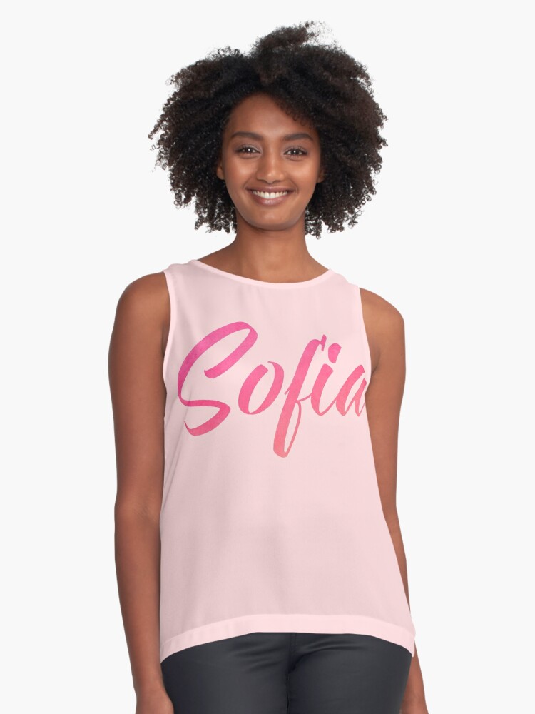 Sofia girls name pink watercolor type design Tank Top for Sale by  ComicKitsch