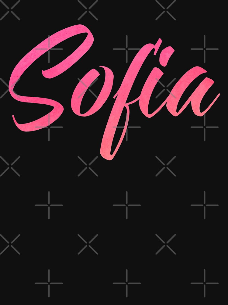 Sofia girls name pink watercolor type design Tank Top for Sale by  ComicKitsch