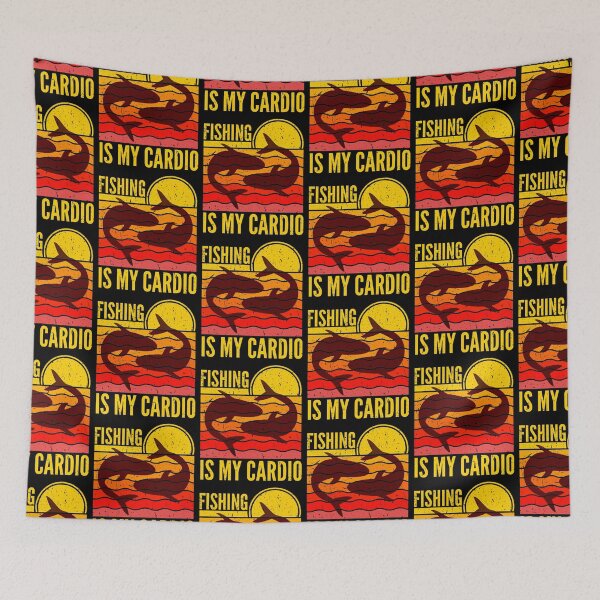 Item preview, Fishing Is My Cardio Vintage Sunset designed and sold by SUNarea.