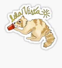Isla vista albino raccoon Sticker