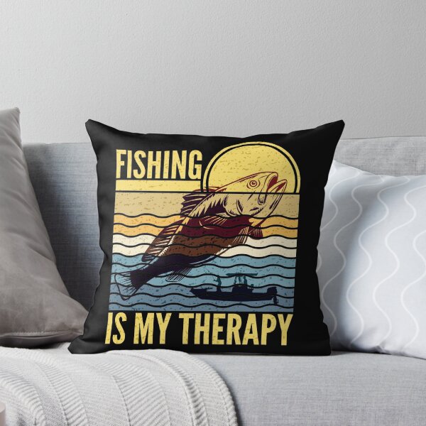 Item preview, Fishing Is My Therapy Retro Sunset designed and sold by SUNarea.