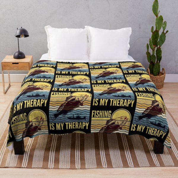 Item preview, Fishing Is My Therapy Retro Sunset designed and sold by SUNarea.