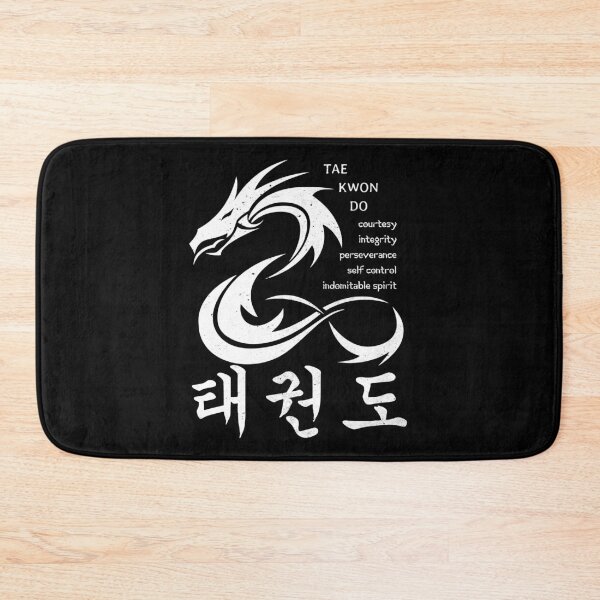Item preview, Martial Arts Dragon with Korean Taekwondo Symbols and 5 TKD Tenets designed and sold by FunWearVM.