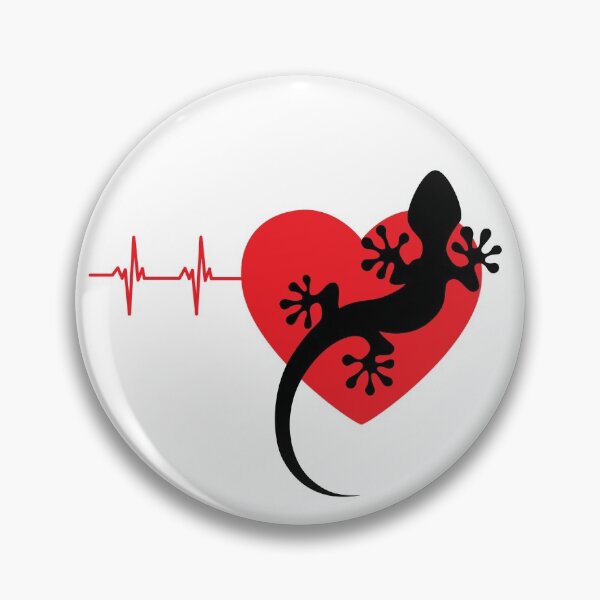 Item preview, Gecko red heart pulse | Gift for gecko lover designed and sold by OleeVO.